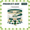 8Pcs 1Bag Rugby Polymer Clay Heishi & CCB Plastic Beaded Stretch Bracelets Set BJEW-PA0001-12D-2