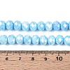 Anti-Tarnish Electroplate Rondelle Glass Beads Strands EGLA-T021-8mm-17-03-2