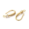 Brass Micro Pave Clear Cubic Zirconia Earring Hooks ZIRC-Q201-05G-2