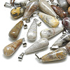 Natural Crazy Agate Pendants G-T081-06-1