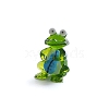 Hand Blown Art Glass Guitar Frog Figurines Statues for Garden Home Office Desktop Ornaments PW-WG701DB-03-1