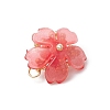 Handmade Glass Seed Beaded Sakura Pendants PALLOY-MZ00763-5