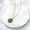 304 Stainless Steel Micro Pave Cubic Zirconia constellation Pendant Necklaces NJEW-R021-01G-01-2