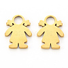PVD Vacuum Plating 304 Stainless Steel Charms LS-STAS-N092-24G-2