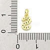 Letter Brass Micro Pave Clear Cubic Zirconia Pendants KK-K354-06G-S-3