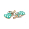 Alloy Rhinestone Pendants ENAM-B053-01G-01-3