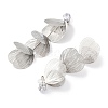 Alloy Leaf Stud Earrings for Women EJEW-U028-11P-2