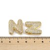 Brass Micro Pave Clear Cubic Zirconia Pendants KK-Z041-01G-N-3