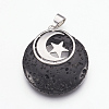 Natural Lava Rock Pendants KK-F751-F09-2