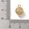 Brass Micro Pave Clear Cubic Zirconia Magnetic Clasps KK-P284-01A-G-3