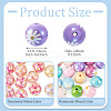 30Pcs 2 Styles Printed Transparent & Opaque Acrylic Beads MACR-TA0003-01-4