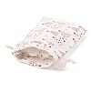 Christmas Theme Cotton Fabric Cloth Bag X-ABAG-H104-B02-3