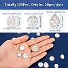 150Pcs 3 Styles Druzy Resin Cabochons RESI-CW0001-16-3