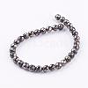 Natural Pyrite Beads Strands G-P303-02-6mm-8-2