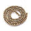 Electroplate Glass Beads Strands GLAA-H021-01B-FP07-2