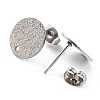 Non-Tarnish 304 Stainless Steel Stud Earring Findings STAS-O144-01C-P-3