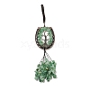 Natural Green Aventurine Chip Tree of Life Pendants Decoration G-F733-06G-2