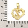 Heart Brass Pendants KK-I714-04G-Z-3