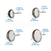 Craftdady 304 Stainless Steel Stud Earring Settings STAS-CD0001-01P-9