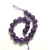 Round Natural Amethyst Beads Strands G-D780-2