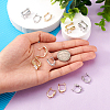 12Pcs 6 Style Brass Micro Pave Cubic Zirconia Hoop Earring Findings ZIRC-PJ0001-06-5