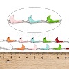 304 Stainless Steel Enamel Sea Lion Link Chains CHS-F023-01I-P-2