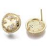 Brass Stud Earring Findings KK-R130-041-NF-3