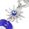 Evil Eye Lampwork Pendant Decorations HJEW-JM01997-03-3