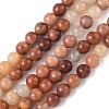 Natural Pink Aventurine Beads Strands X-G-P257-05-6mm-2