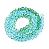 Gradient Color Baking Painted Glass Bead Strands DGLA-A039-T4mm-A018-2