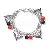 Halloween Theme 304 Stainless Steel Figaro Chains Multi-strand Bracelets BJEW-JB12094-03-2