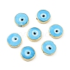 Rack Plating Handmade Evil Eye Lampwork Beads KK-F838-02F-G-3