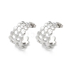 304 Stainless Steel C-Shaped Stud Earrings for Women EJEW-A119-15P-4