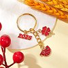 Alloy Enamel Pendant Keychains KEYC-JKC01177-4