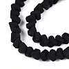 Frosted Opaque Glass Beads Strands GLAA-N017-4mm-01-3
