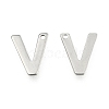 Tarnish Resistant 304 Stainless Steel Letter Charms LS-X-STAS-O072-V-1