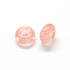 Cherry Quartz Glass European Large Hole Beads G-Q442-17-2