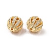 Brass Micro Pave Cubic Zirconia Beads KK-M233-32G-3