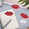 Lip Shape Glass Rhinestone Car Stickers DIY-FH0001-011-6