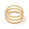 Criss Cross 304 Stainless Steel Finger Ring for Women  RJEW-B035-03G-2