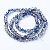 Electroplate Transparent Glass Beads Strands EGLA-A034-T1mm-Z01-2