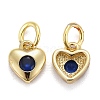 Brass Micro Pave Cubic Zirconia Charms KK-P192-07-3