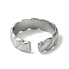 304 Stainless Steel Grooved Open Cuff Ring RJEW-L110-027P-3