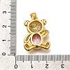 Rack Plating Brass Micro Pave Cubic Zirconia Pendants KK-L226-006G-08-3