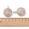 Natural Rose Quartz Pendants FIND-PW0025-04N-2