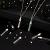   12Pcs 2 Style Clear Glass Tube Wish Bottle Pendants FIND-PH0017-07-5