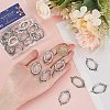30Pcs Alloy Pendant Cabochon Settings FIND-SC0009-22-3