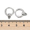 Snake Head 316 Surgical Stainless Steel Hoop Earrings EJEW-G416-41B-AS-5