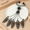 Alloy Flower Bracelets with Finger Nails Tip Claw FS-WGB7810-01-2