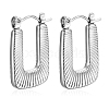 Non-Tarnish 304 Stainless Steel Hoop Earrings PW-WG38004-22-1